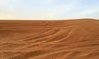 تصاویری خیره‌کننده از رنگ خاص صحرای عربستان
