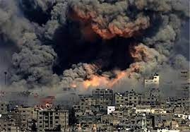 ویدئو جدید و آخرالزمانی از انفجار در نوار غزه