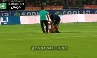  ورود جیمی جامپ به زمین بازی فولاد و پرسپولیس