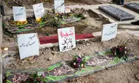 تصاویر ورود سیلاب شدید به گلزار شهدای کرمان