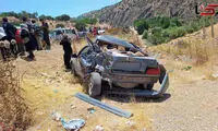 برخورد مرگبار تریلی با ۱۲ خودرو در جاده یاسوج