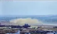 ویدئو هولناک از انفجار یک هواپیما هنگام فرود