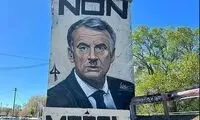 تصویر جنجالی از مکرون با سبیل هیتلری!