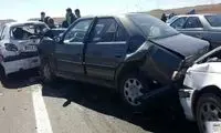 برخورد زنجیره‌ای ۷۰ خودرو در آزادراه قزوین-زنجان!