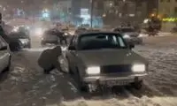 تصاویری از معابر تبریز پس از بارش سنگین برف