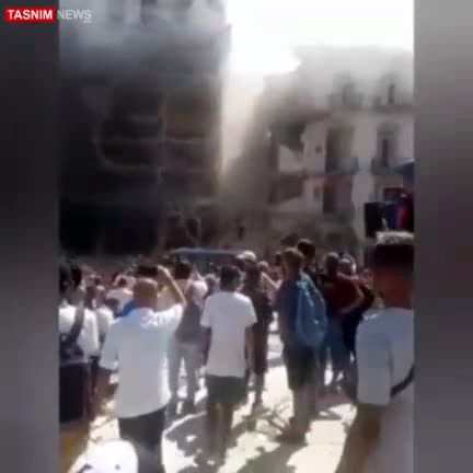 اولین تصاویر از انفجار مهیب در یک هتل تاریخی 
