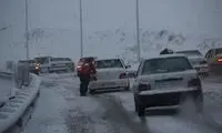 بارش برف و باران در جاده‌های ۱۱ استان