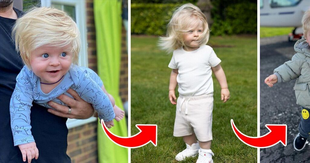 کودکی با موهای بلوند که کاربران را حیرت‌زده کرد