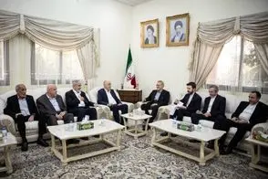 تصاویر دیدار لاریجانی با رهبران حماس در قطر