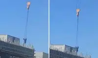 کار خطرناک خانم مهندس ناظر سر ساختمان!