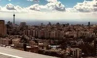 عکسی از رنگین کمان زیبا در آسمان تهران
