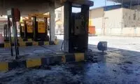 آتش گرفتن راننده زن در پمپ بنزین بابل