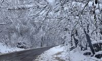 بارش ۶۵سانتی‌ برف در محور اسالم - خلخال