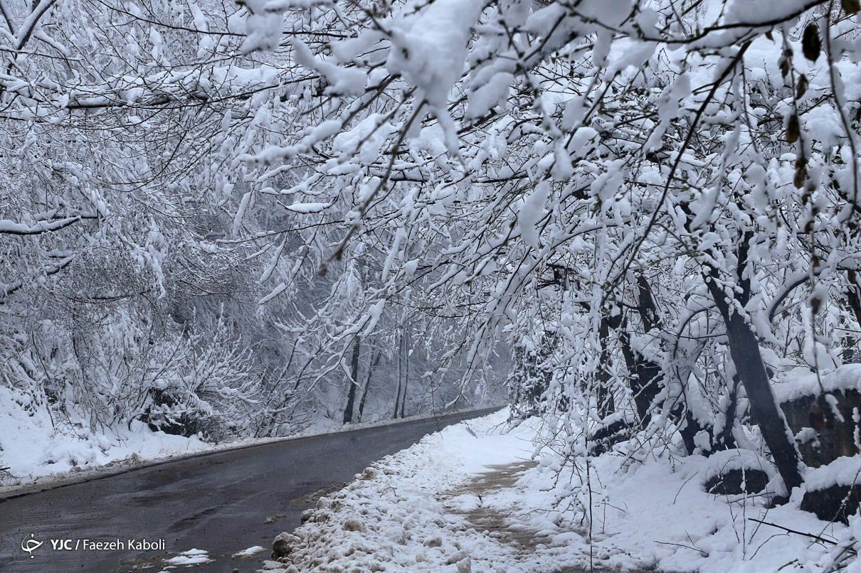 بارش ۶۵سانتی‌ برف در محور اسالم - خلخال