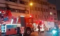 ویدئویی از حریق در خیابان ایرانشهر تهران