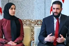 اقدام جالب احمد الشرع در قبال همسرش مقابل چشم مردم