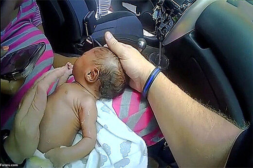 سرعت عمل خیره‌کننده مامور پلیس درباره یک نوزاد