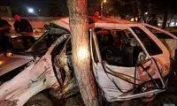  اولین تصاویر از تصادف شدید پراید با پژو پارس
