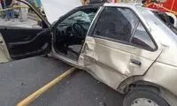 تصادف شدید خودروی پژو با سطل زباله در تهران