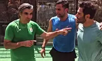 تصویری از گلزار، شمسایی و نیکبخت در یک رقابت ورزشی