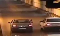 کل‌کل خطرناک دو راننده در خیابان حادثه‌ساز شد