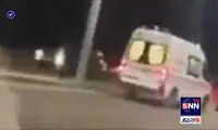 مزاحمت غیرانسانی راننده یک خودروی لوکس برای آمبولانس!