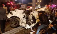 تصادف مرگبار ۲۰۶ با پنج موتور در بزرگراه نیایش 