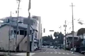 لحظه وقوع زلزله ۷.۴ ریشتری در ژاپن