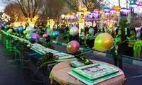 کیک تولد ۲۰۰ متری در بلوار کشاورز تهران