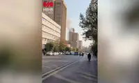 آتش‌سوزی ساختمانی در نزدیکی میدان فردوسی