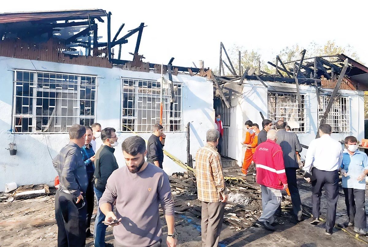 گزارش میدانی جدید از محل آتش‌سوزی کمپ ترک اعتیاد لنگرود