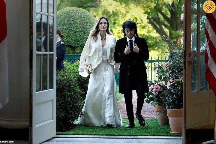  استایل خاص آنجلینا جولی با پسرش در کاخ سفید