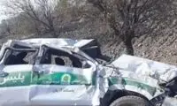 فوت ۲ مامور فراجا در پی واژگونی خودروی پلیس