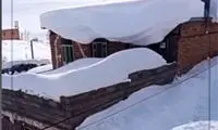 روستایی در آذربایجان شرقی که زیر برف دفن شد!