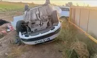  واژگونی مرگبار خودرو ساینا در جاده قم ـ گرمسار