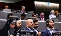 حرکت خبرساز قالیباف هنگام سخنرانی نماینده اسرائیل