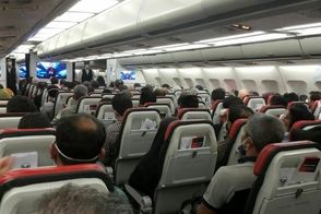 تصویر عجیب از وضعیت صبحانه پرواز تهران-مشهد!