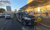 تصاویر تصادف زنجیره‌ای ۱۲ خودرو در تهران