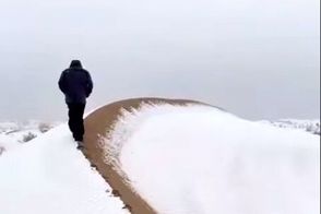 عجیب اما واقعی، کویر مشهور ایران هم برفی شد