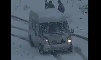 بارش سنگین برف در فاصله ۶۰ کیلومتری ارومیه