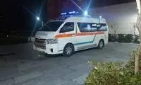 لحظه برخورد وحشتناک آمبولانس با عابر پیاده