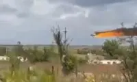 شکار هلی‌کوپتر روسی توسط پهپاد اوکراینی