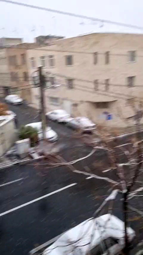 ویدئوی بارش شدید برف در شمال تهران