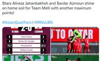 واکنش AFC به برد شیرین ایران مقابل لبنان 