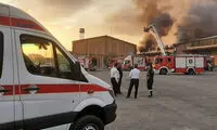 تصاویری از آتش‌سوزی در بازار قدیم قشم