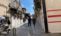 این راسته بازار تهران، کرکره‌ها را پایین کشیدند