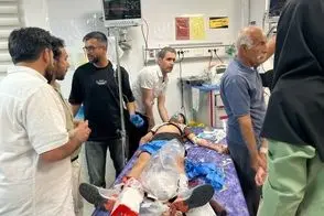  تصاویر مجروحان حمله به سالن ورزشی در لامرد