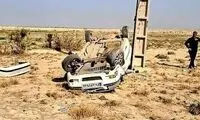 تصادف و واژگونی خودرو دو مقام ورزشی
