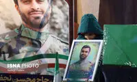 وداع با پیکر افسر همراه فرمانده کل سابق سپاه