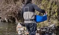 روش جالب ماهیگیری با دست خالی از رودخانه